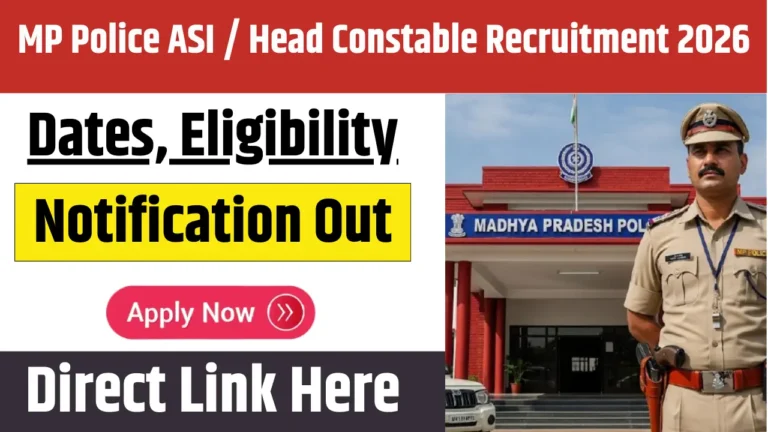 MP Police ASI / Head Constable Recruitment 2026